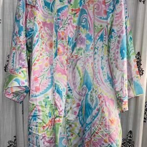 Lauren Ralph Lauren Iconic Print Wrap Robe Sz. Medium NO BELT